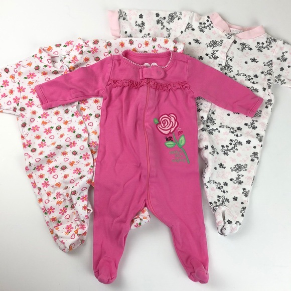Other - Baby girl clothing lot/bundle of footies/sleepers